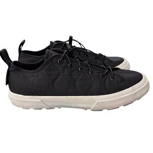 Superga 2625 Tank Quilted Black Nylon Sneakers Sz 40